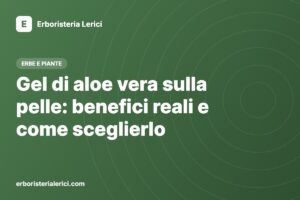 Gel di aloe vera sulla pelle